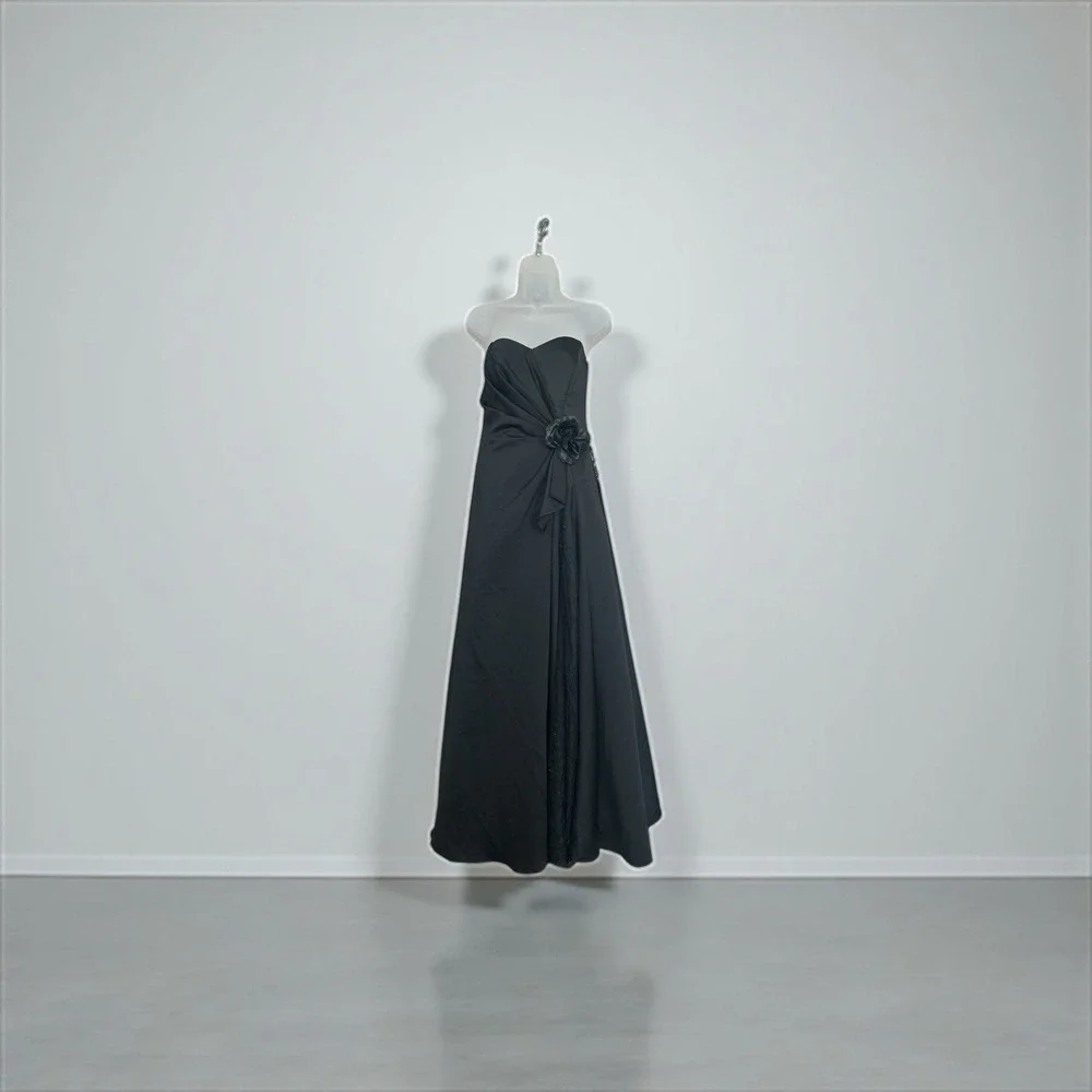 Halloween Play Black Gothic Wedding Evening Dress Pesavento Couture Small Medium - Picture 14 of 14